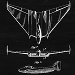 Арт-постер «Патент Винсента Бурнелли на самолет, 1953»