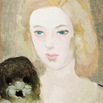 Картина «Портрет Бертье де Совиньи с собакой Кики» (холст, галерейная натяжка)