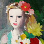 Картина «Девушка с гирляндой цветов» (холст, галерейная натяжка)