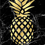 Арт-постер «Золотой ананас»