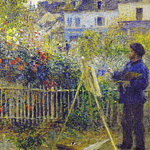 Картина «Клод Моне за рисованием в своем саду в Аржантёе» (холст, галерейная натяжка)
