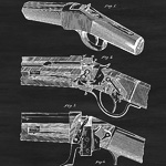 Арт-постер «Патент Джона Браунинга на пистолет, 1879»