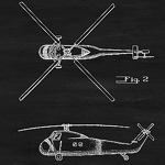 Арт-постер «Патент Эдварда Каценбергера на вертолет, 1956»
