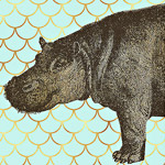 Арт-постер «Самый обыкновенный бегемот»