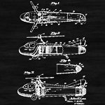 Арт-постер «Патент на вертолет, 1950»
