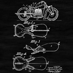 Арт-постер «Патент на седло мотоцикла, 1943»