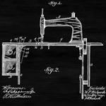 Арт-постер «Патент на стол для швейной машины, 1901»