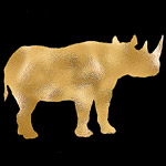 Арт-постер «Золотой носорог»