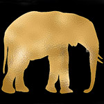 Арт-постер «Золотой слон»