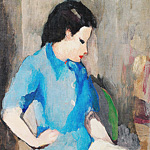 Картина «Портрет читающей женщины» (холст, галерейная натяжка)