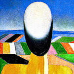 Арт-постер «Два крестьянина на фоне полей»