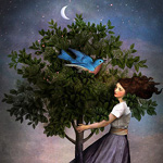 Арт-постер «Синяя птица»
