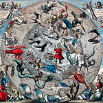 Арт-постер «Андреас Целлариус: Карта созвездий северного полушария (1660)»