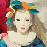 Картина «Молодая женщина в синем» (холст, галерейная натяжка)