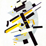 Арт-постер «Supremus №58, желтое и черное»