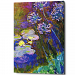 Картина «Водяные лилии и агапантус» (холст, галерейная натяжка)