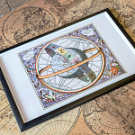 Арт-постер «Андреас Целлариус: Земля в центре астрологических кругов (1660)»
