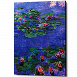 Картина «Красные водяные лилии» (холст, галерейная натяжка)
