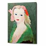 Картина «Молодая женщина с розовой лентой» (холст, галерейная натяжка)