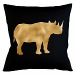 Интерьерная подушка «Золотой носорог»