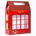 Подарочная коробка малая «Дом, где живут мечты», версия в красном