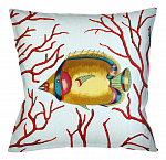 Декоративная подушка «Фантастика подводного мира» версия 7 (руж)