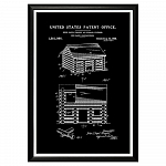 Арт-постер «Патент Джона Райта на игрушечный сборный домик «Lincoln Logs»