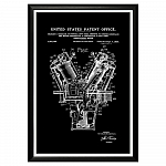 Арт-постер «Патент на аэронавигационный двигатель»