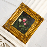 Репродукция картины «Бабочки среди ветвей роз»