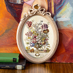 Репродукция на холсте «12 месяцев цветения», версия Апрель, в раме «Бернадетт»