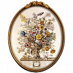 Репродукция на холсте «12 месяцев цветения», версия Ноябрь, в раме «Тиффани»
