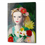 Картина «Девушка с гирляндой цветов» (холст, галерейная натяжка)