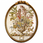 Репродукция на холсте «12 месяцев цветения», версия Январь, в раме «Тиффани»