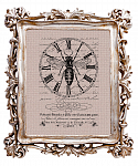 Репродукция ретро-гравюры «Honey Bee» в раме «Амели» (античное серебро)