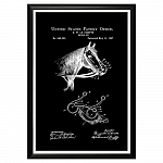 Арт-постер «Патент на лошадиную уздечку, 1897»