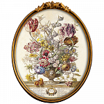 Репродукция на холсте «12 месяцев цветения», версия Апрель, в раме «Тиффани»