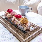 Полотенце столовое для гурманов «Кусочек торта «Роза в розовой пудре»