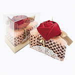 Полотенце столовое для гурманов «Кусочек торта «Рококо в розовой пудре»