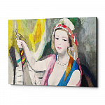 Картина «Девушка с лютней» (холст, галерейная натяжка)