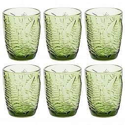 Стаканы «Эльза» (6 штук, зеленый опал) бокал стакан фужер рюмка стопка стопки чаша чашка кружка  кубок кубки посуда кухня столовая
