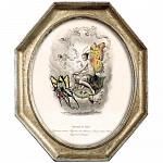 Картина «Афродита Киприда, похищенная бабочками» в раме «Эдита»