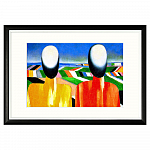 Арт-постер «Два крестьянина на фоне полей»