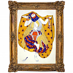 Л.С. Бакст. Эскиз костюма одалиски к балету «Шахерезада», 1909 в раме «Анастаси»