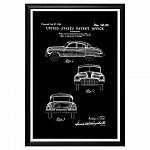 Арт-постер «Патент General Motors Corporation на автомобиль, 1951»