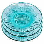Тарелки "Королевская лилия" (3 штуки, аквамарин)  посуда кухня столовая блюдо миска чаша