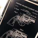 Арт-постер «Патент Дэниела Вессона на запорный механизм револьвера»