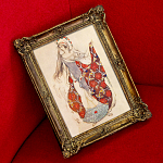 Л.С. Бакст. Эскиз костюма к балету «Дафнис и Хлоя», 1912 в раме «Анастаси»