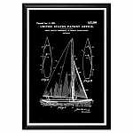 Арт-постер «Патент на гоночную парусную лодку, 1927»