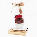 Набор Полотенце и силиконовая формочка для выпекания кексов «Шоколадная дымка»