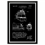 Арт-постер «Патент на локомотивный вагон Pioneer Zephyr»
